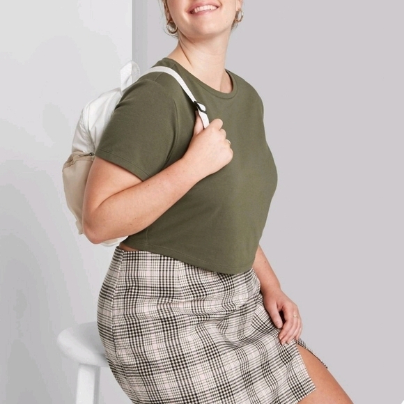 wild fable Tops - Wild Fable Green Crop Tee BNWT 4x